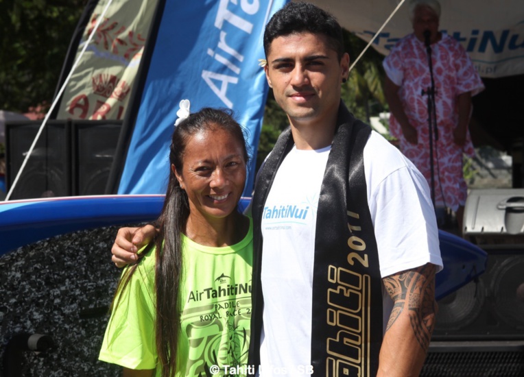 Maeva Hargrave avec Mister Tahiti 2017