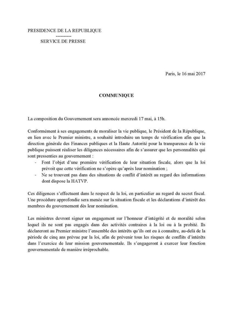 Gouvernement: Macron se donne 24 heures supplémentaires