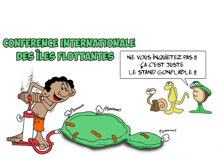 " Les îles flottantes en conférence " vu par Munoz " Les îles flottantes en conférence " vu par Munoz