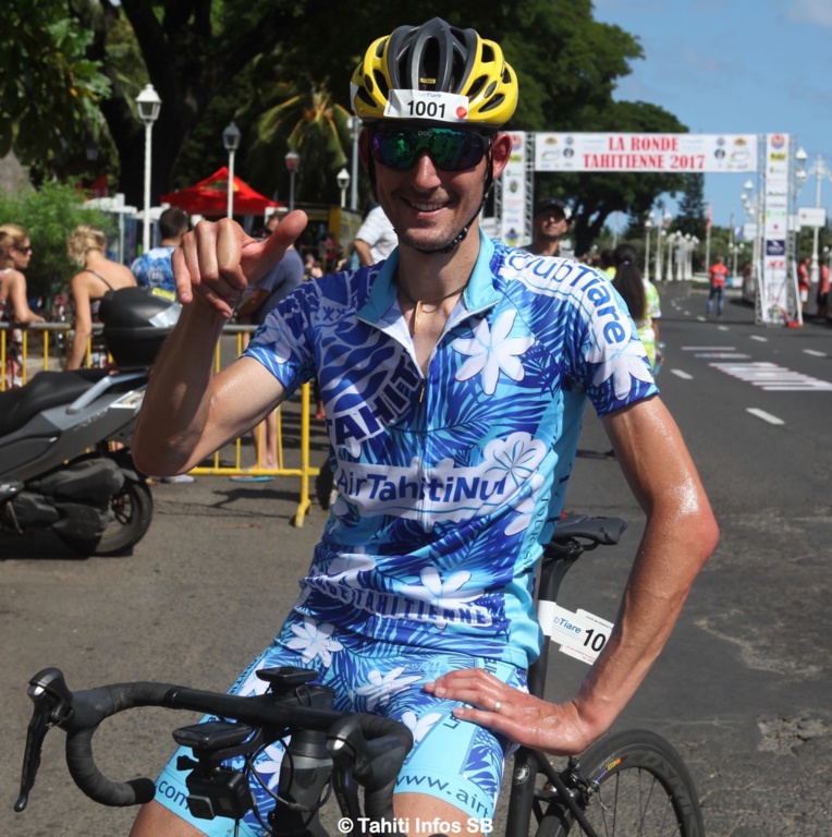 Nicolas Roux à l'arrivée Nicolas Roux à l'arrivée