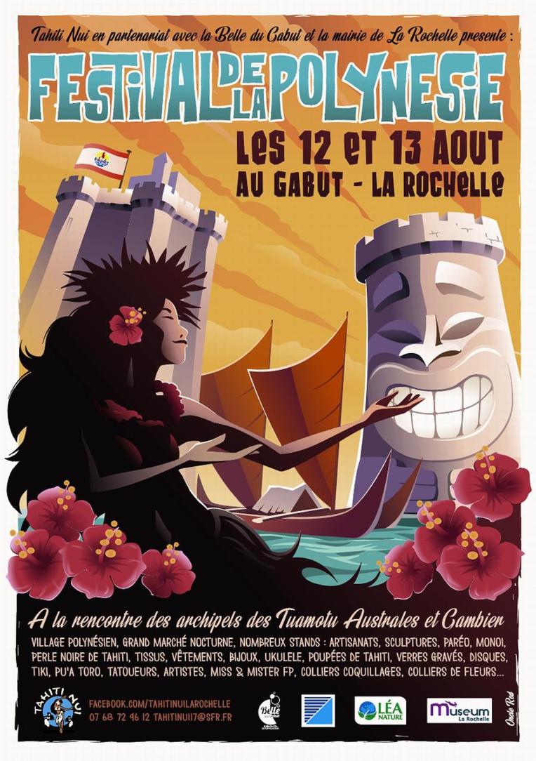 Festival de la Polynésie à La Rochelle, une affiche originale Festival de la Polynésie à La Rochelle, une affiche originale