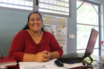 Laetitia Nahei, remplaçante de la responsable coordinatrice du projet, Heitiare Richmond.