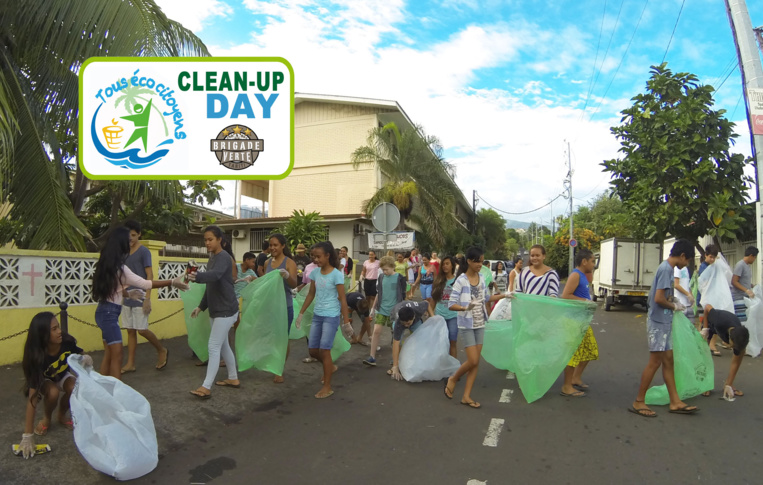 Opération "Clean Up Day" sur la commune de Faa'a pour sensibiliser la population à la problématique des déchets.