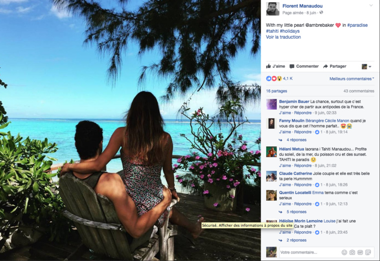 Florent Manaudou est à Tahiti avec sa "little pearl" Ambre Florent Manaudou est à Tahiti avec sa "little pearl" Ambre