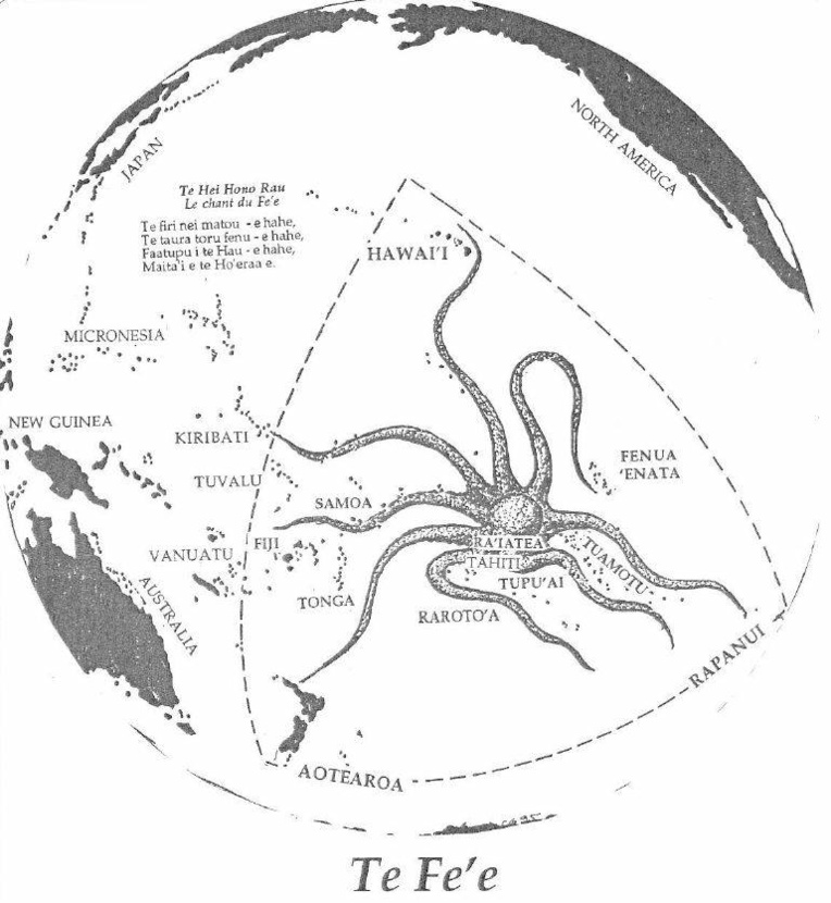 La grande pieuvre mythique du temps primordial ("Te fe'e nui tahi tumu o te tau vana'ana'a").