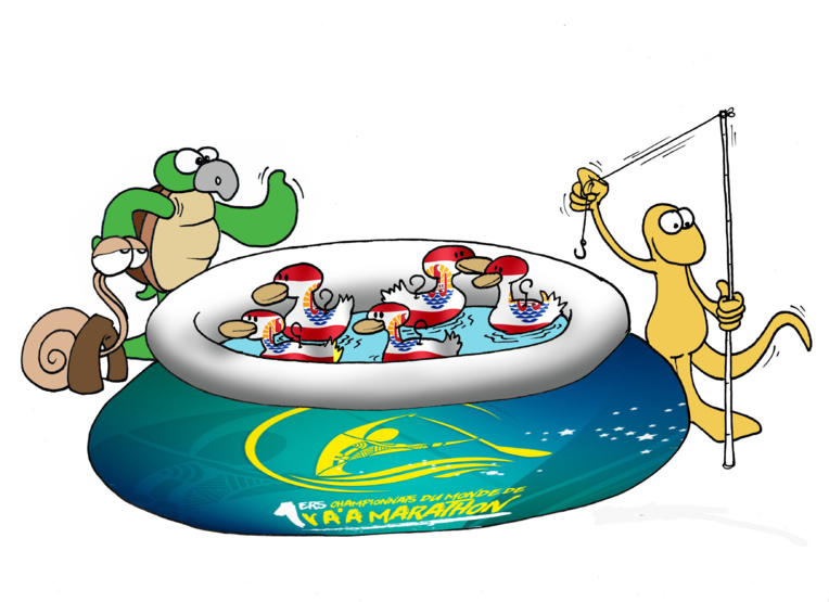 " 1ers Championnats du monde de va’a marathon " vu par Munoz