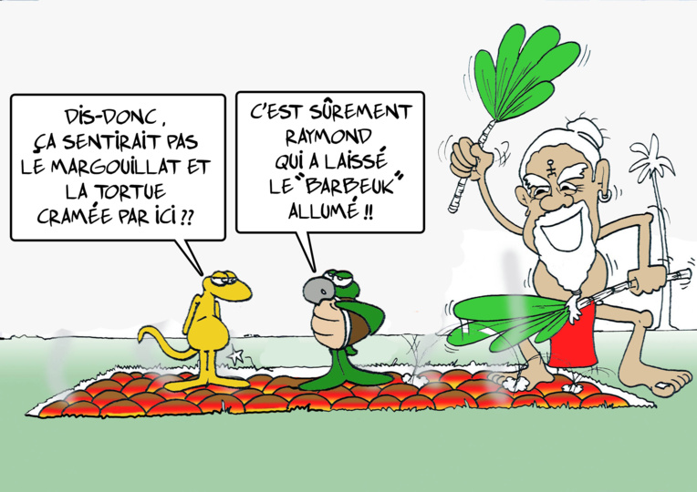 " La marche sur le feu " vu par Munoz " La marche sur le feu " vu par Munoz