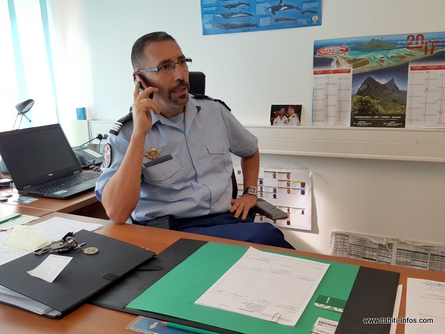 Le chef d'escadron Bruno Combes, commandant du Groupe d'intervention régional (GIR) de la Polynésie française.