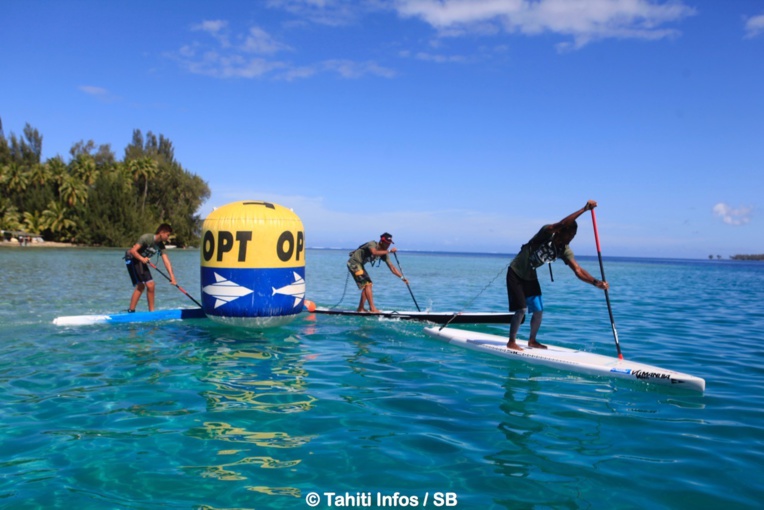 La course s'est déroulée sur le plan d'eau idyllique de Mataiea La course s'est déroulée sur le plan d'eau idyllique de Mataiea