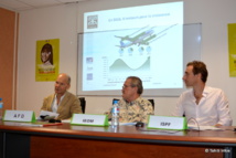 Le directeur de l'AFD Thierry Paulais, le directeur de l'IEOM Claude Periou et le directeur de l'ISPF Julien Breuilh Le directeur de l'AFD Thierry Paulais, le directeur de l'IEOM Claude Periou et le directeur de l'ISPF Julien Breuilh