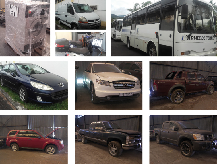 Quelques exemples de lots mis aux enchères