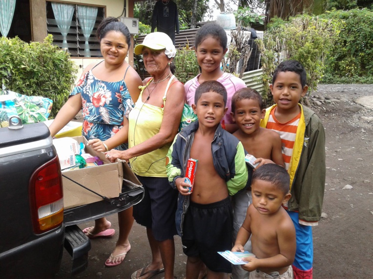 Veuve, Edna Taraufau vit avec ses enfants et ses petits-enfants à Tiamao.