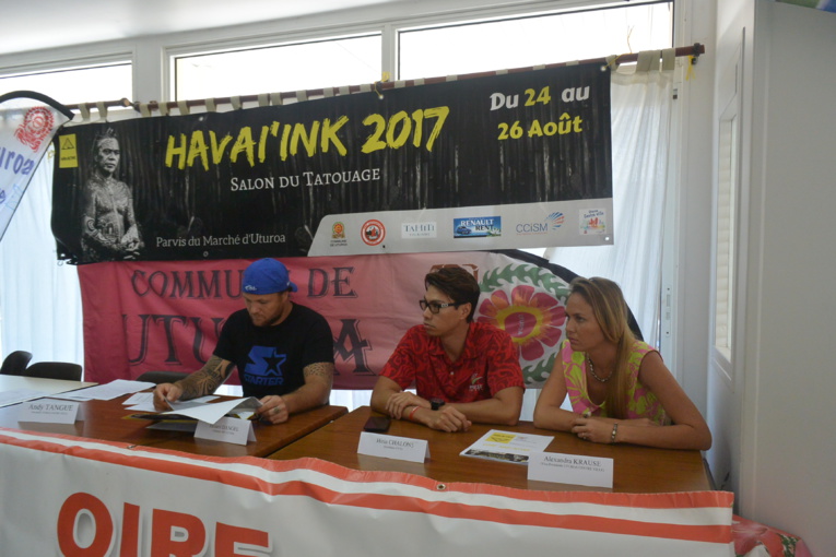 Une partie de l’équipe d’UCV avec Heiarii Dangel présente le dossier. Une partie de l’équipe d’UCV avec Heiarii Dangel présente le dossier.