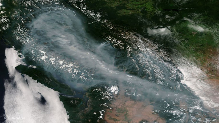 Des feux de forêt fusionnent en un brasier géant dans l'Ouest canadien Des feux de forêt fusionnent en un brasier géant dans l'Ouest canadien