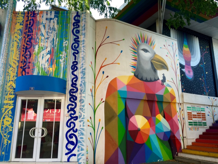 Outre les murs de Tahiti et Raiatea, de nouvelles œuvres seront créées dans les locaux du Musée du street art, au centre Vaima.