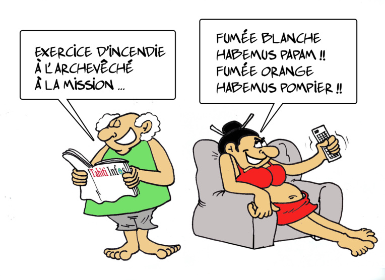 " Exercice d'incendie à l'Archevêché " vu par Munoz