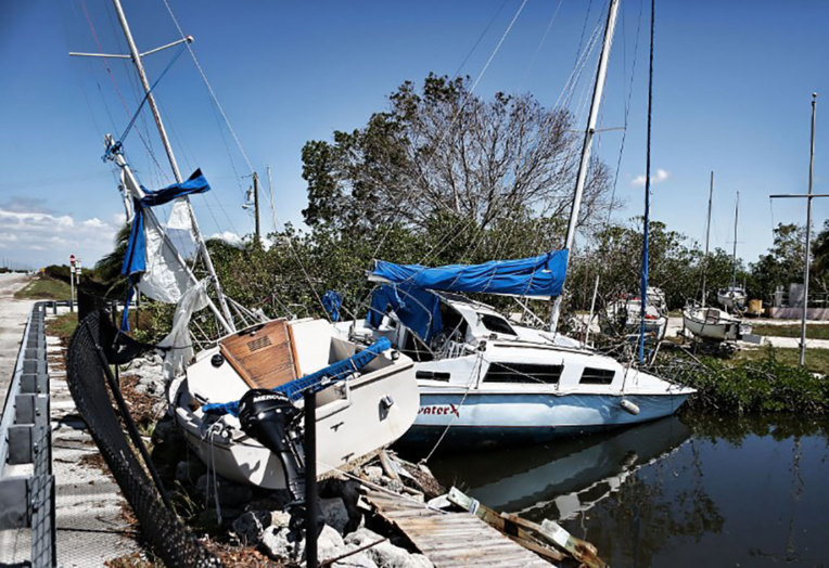 Ouragan Irma: les bateaux aussi doivent panser leurs plaies