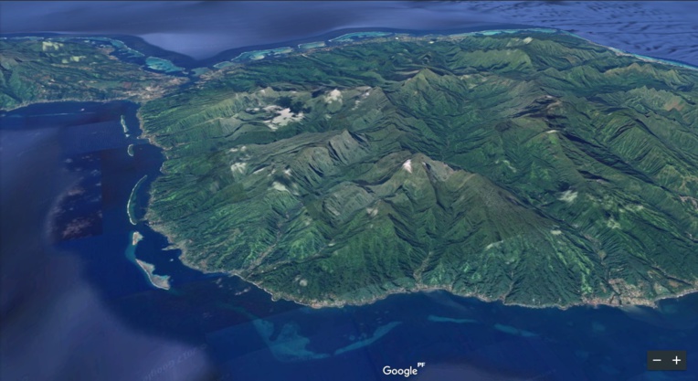 Vue aérienne de Tirei, commune associée de Hitiaa o te Ra sur la côte Est Vue aérienne de Tirei, commune associée de Hitiaa o te Ra sur la côte Est