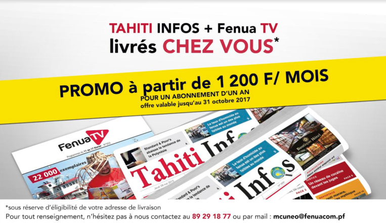Vous ne trouvez pas Tahiti Infos? optez pour notre offre de livraison