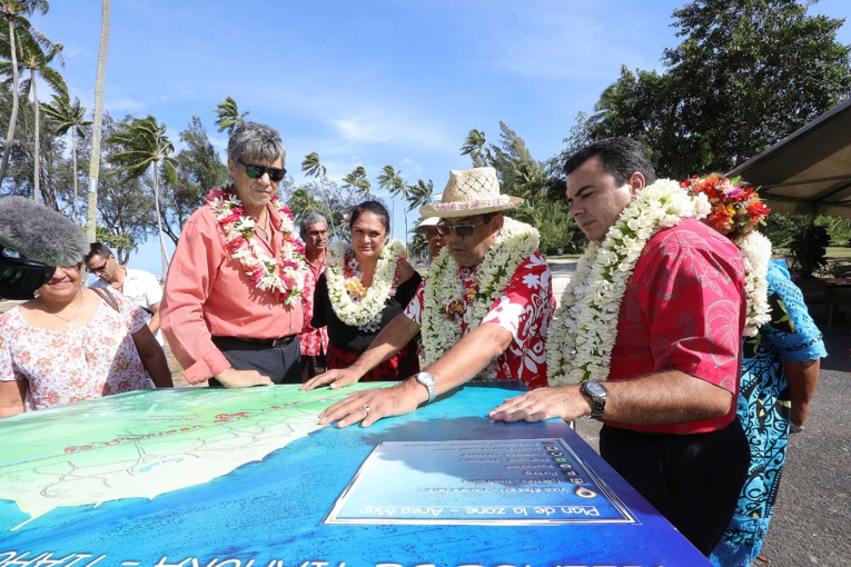 Inauguration de la plage publique de Tiahura à Moorea Inauguration de la plage publique de Tiahura à Moorea