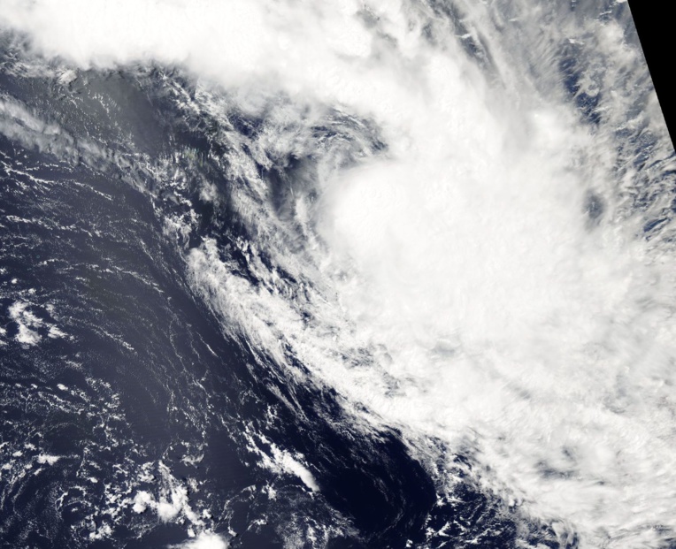 Image satellite de la dépression tropicale Bart, qui avait l’archipel des Australes, du 20 au 22 février 2017 (photo : NASA Goddard MODIS).