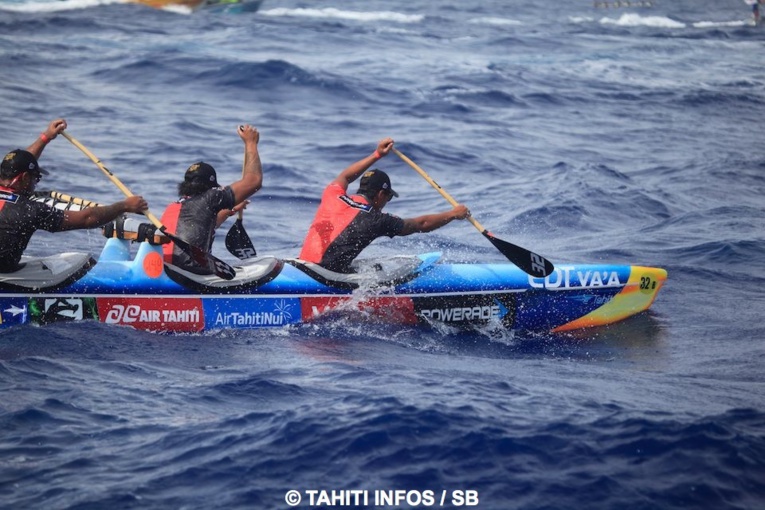 Edt Va'a a pris un cap à droite, contre le vent