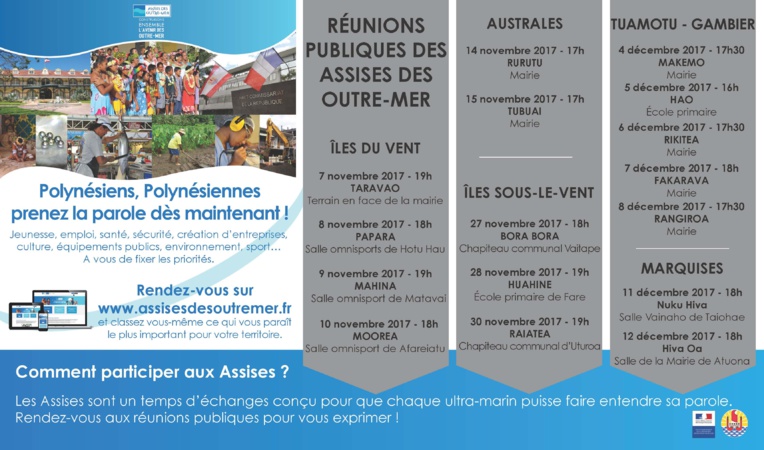 Assises des Outre-mer : les Polynésiens appelés à faire entendre leur voix
