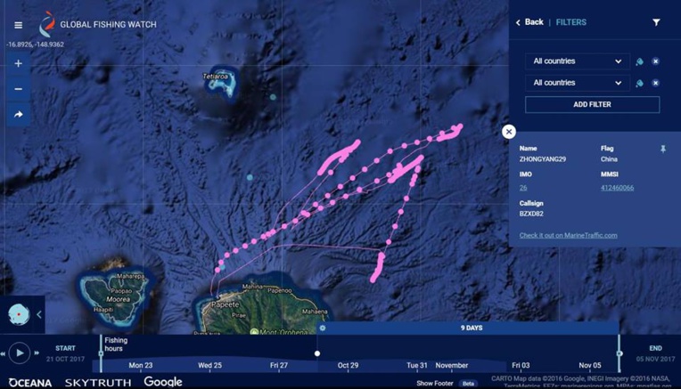 Une carte high-tech pour lutter contre la pêche illégale dans le Pacifique Une carte high-tech pour lutter contre la pêche illégale dans le Pacifique