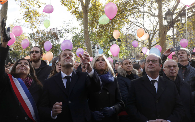 L'hommage de Macron aux victimes du 13-novembre sur les lieux des attaques