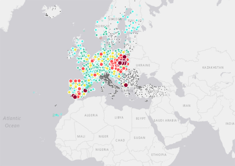 Une carte interactive pour sensibiliser à la pollution de l'air en Europe Une carte interactive pour sensibiliser à la pollution de l'air en Europe