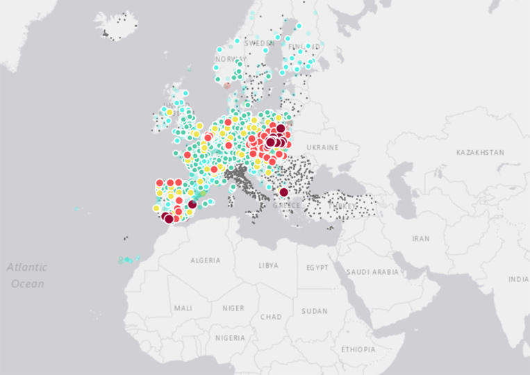 Une carte interactive pour sensibiliser à la pollution de l'air en Europe