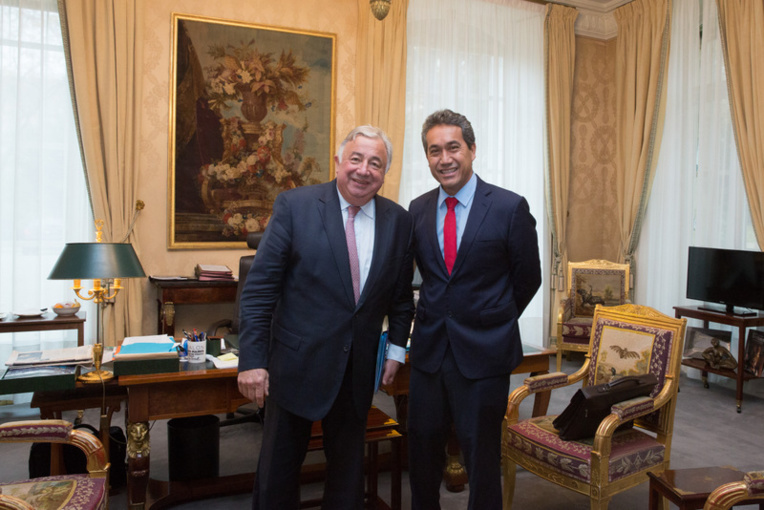 Marcel Tuihani reçu par le président du Sénat Marcel Tuihani reçu par le président du Sénat