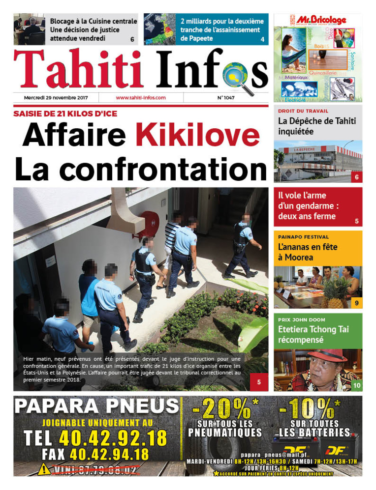 TAHITI INFOS N°1047 du 29 novembre 2017 TAHITI INFOS N°1047 du 29 novembre 2017