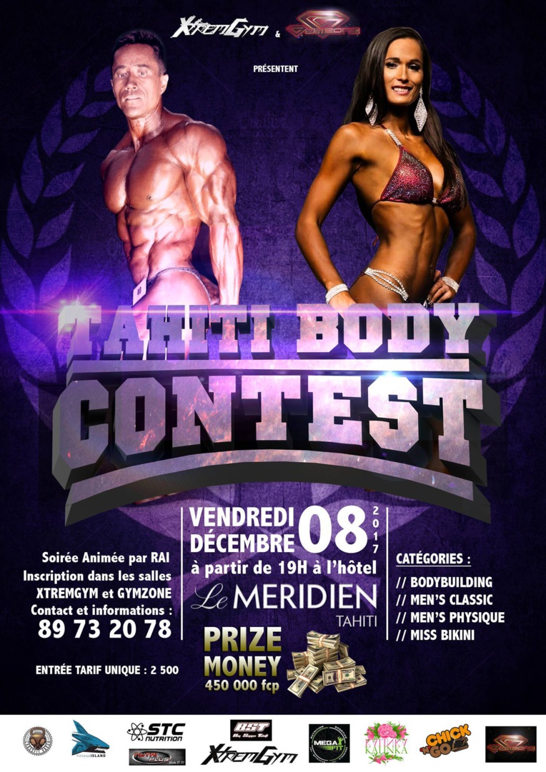 Culturisme – Tahiti Body Contest 2017 : RV le Vendredi 8 Décembre Culturisme – Tahiti Body Contest 2017 : RV le Vendredi 8 Décembre