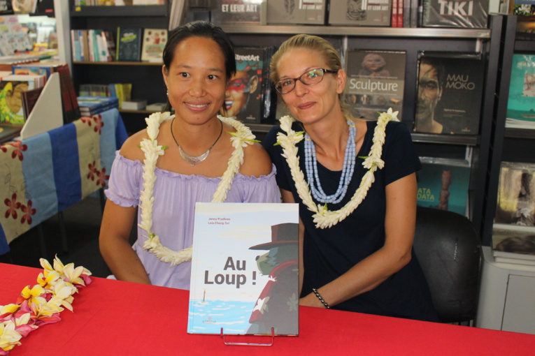 Leia Chang Soi, l'illustratrice et Jenny Pradines, l'auteure de Au Loup !