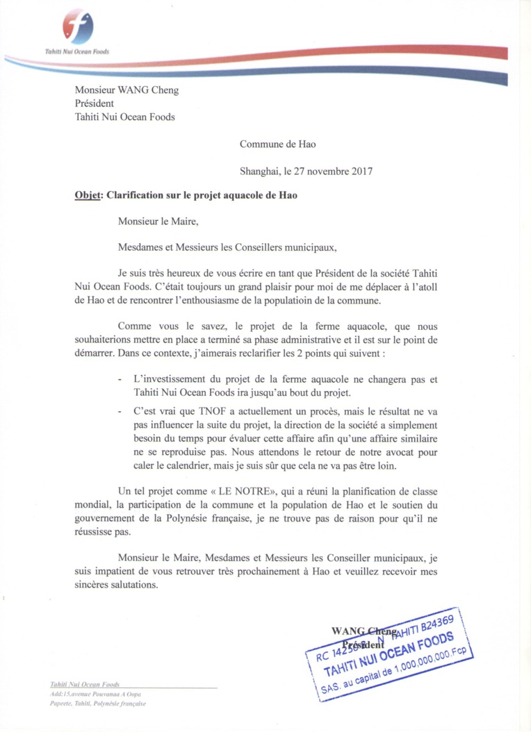 Hao attend avec impatience sa ferme aquacole 