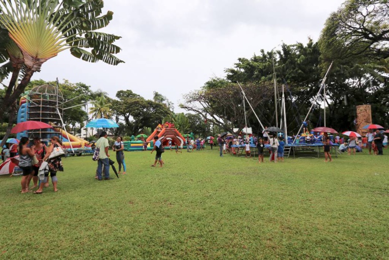 Plusieurs activités étaient mises en place, vendredi, dans les jardins de la résidence du Haut-commissaire.