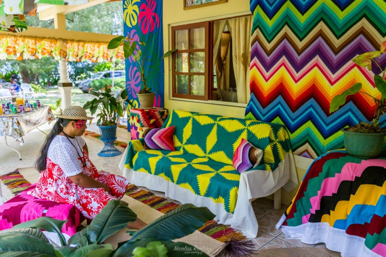 Les plus beaux tifaifai sont mis en avant. (crédit photo : Nicolas Roeting) Les plus beaux tifaifai sont mis en avant. (crédit photo : Nicolas Roeting)