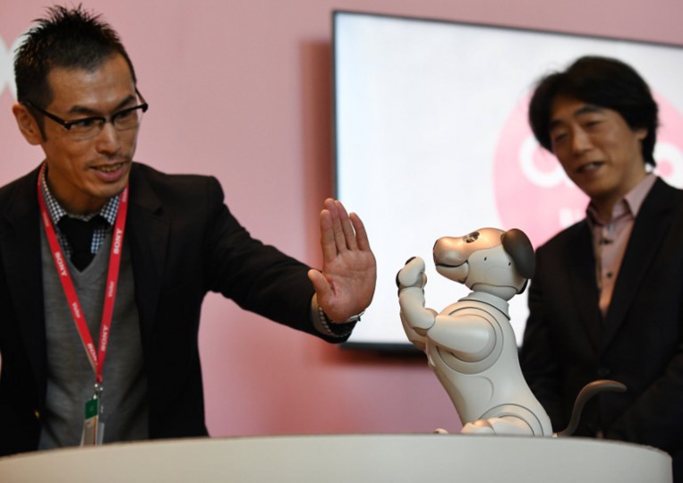Japon: le nouveau chien robot Aibo adopté par ses maîtres