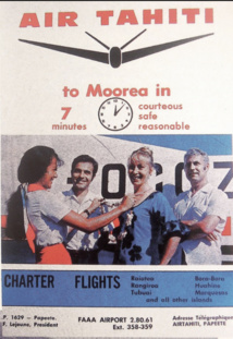 Les Ailes des îles : 1968 Air Moorea et Air Tahiti transporteurs privés Les Ailes des îles : 1968 Air Moorea et Air Tahiti transporteurs privés