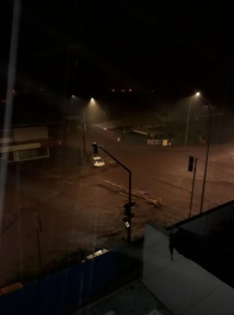 Les inondations de début 2017 ont touché les quartiers commerciaux de Papeete (photo partagée sur Facebook)