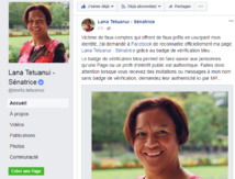 Lana Tetuanui, victime de faux comptes Facebook 