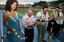 Le président Gaston Tong Sang inaugure le Stade Pater