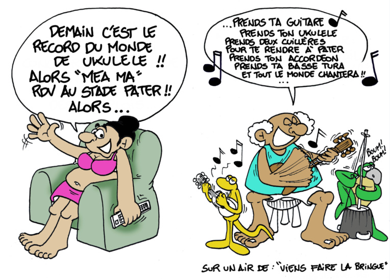 " Record du monde de 'ukulele " par Munoz " Record du monde de 'ukulele " par Munoz