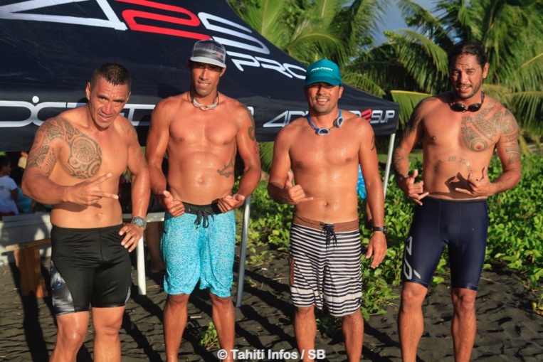 Johnston Orla, Georges Cronsteadt, Manoa Drollet et Jimmy Tiapari, les champions du jour Johnston Orla, Georges Cronsteadt, Manoa Drollet et Jimmy Tiapari, les champions du jour