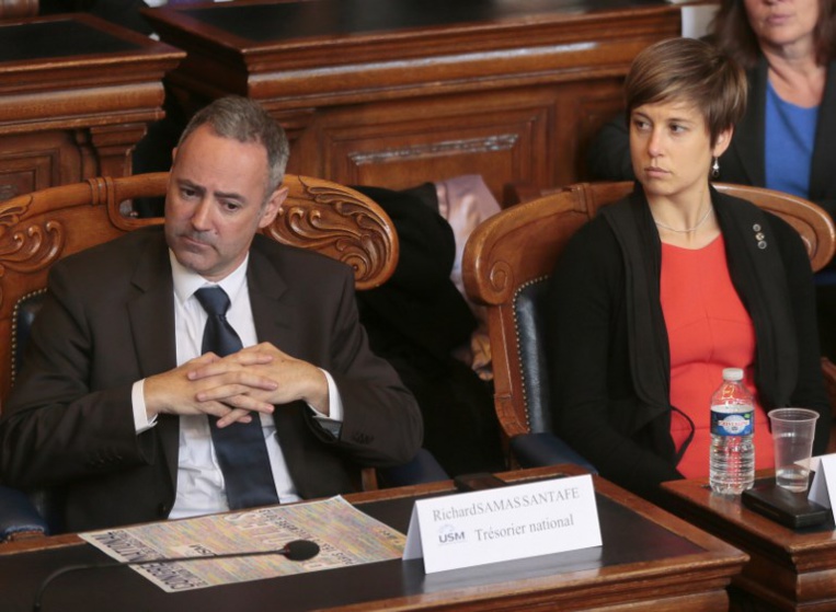 Céline Parisot, secrétaire générale de l'ASM (à droite).