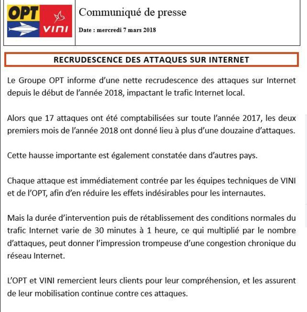 Recrudescence des attaques Internet Recrudescence des attaques Internet