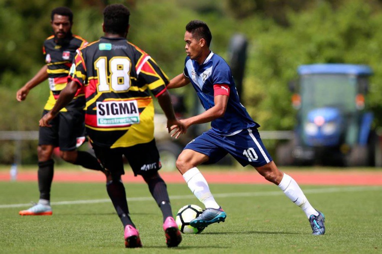 Teaonui Tehau a marqué deux fois lors du dernier match contre Madang © OFC