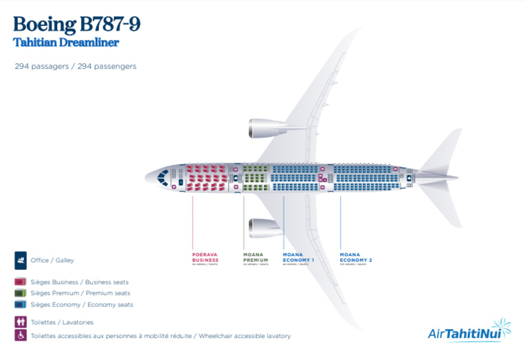 "Tahitian Dreamliner": ATN dévoile l'aménagement de ses futures cabines