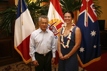 Le Président de la Polynésie française reçoit la Consule générale d’Australie à Nouméa